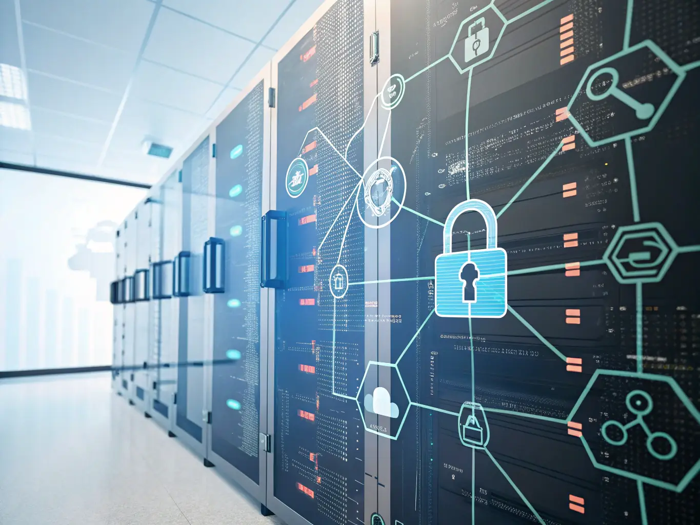 An image illustrating secure data transmission and reporting processes, representing RegexNow's Secure Regulatory Reporting service.